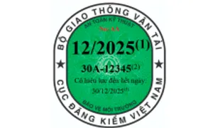 Ba màu tem kiểm định ôtô áp dụng từ năm 2025