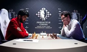 Vua cờ Gukesh không thắng 10 ván liên tiếp ở Freestyle Chess